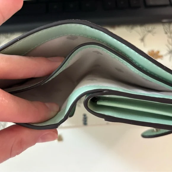 Kate Spade Light Green Leather Wallet - Picture 4 of 5